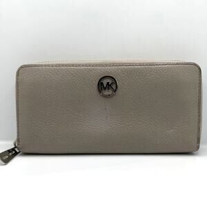 MICHAEL KORS Gray Zip Around Wallet
